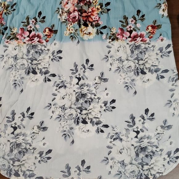 Aratta Silent Journey Floral Flower Blouse Button Down Shirt Velvet Collar Small - Picture 14 of 16